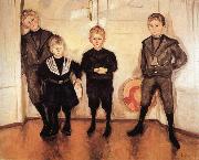 Edvard Munch Four Children painting